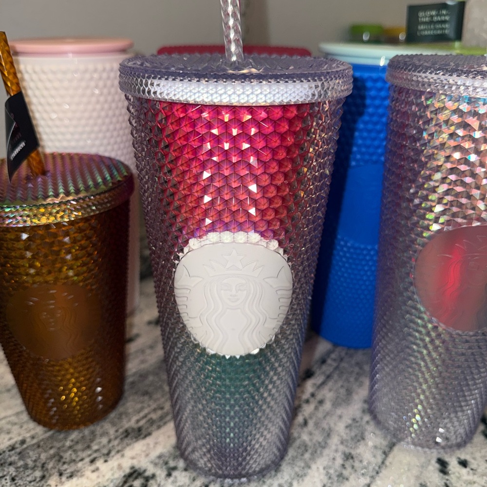Starbucks Multicolor rainbow pride Textured Tumbler with Straw